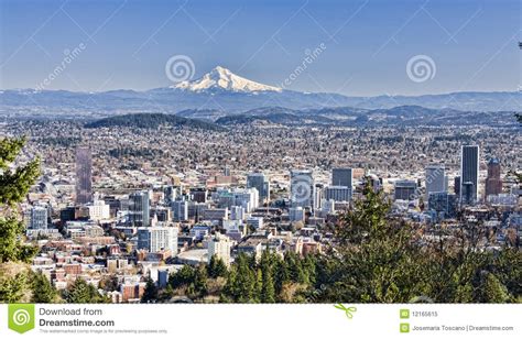 Beautiful Vista Of Portland Oregon Stock Image Image Of Scenery