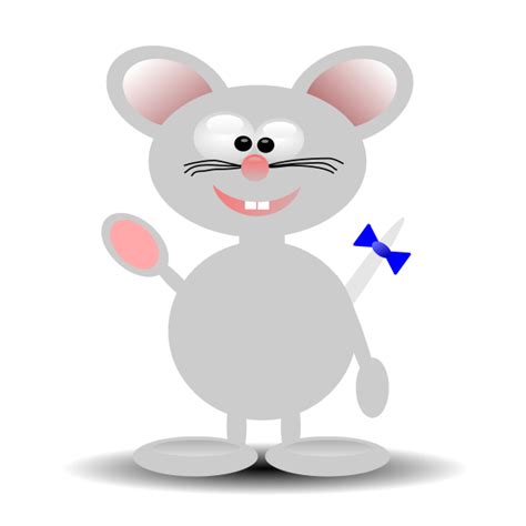 Vector Graphics Of Happy Cartoon Mouse Standing Free Svg