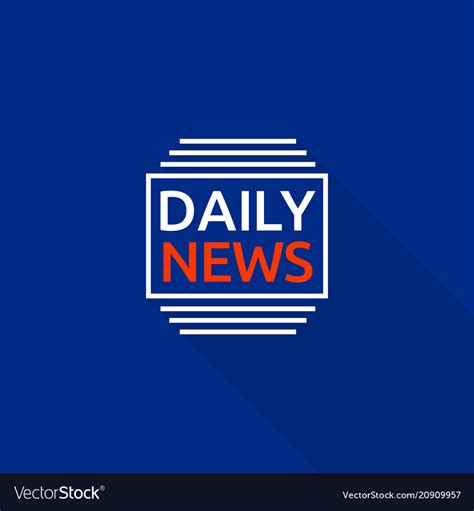 New Daily News Logo Flat Style Royalty Free Vector Image