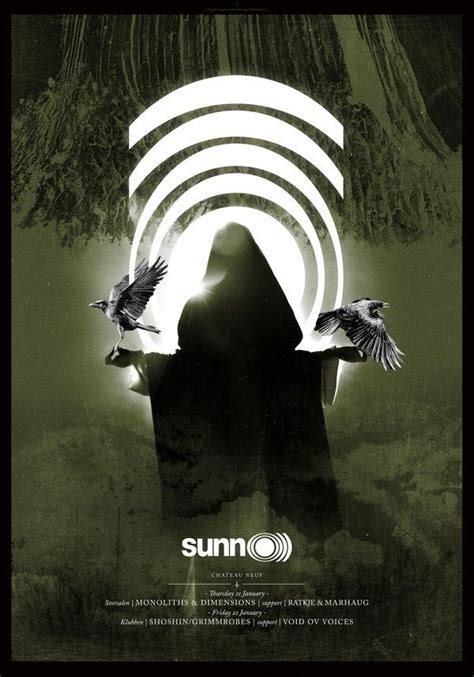 Sunn O By Fredrik Melby Concert Poster Design Rock Band Posters