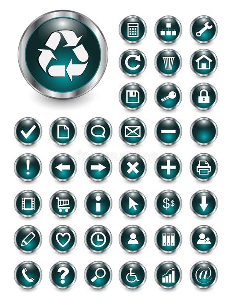 Web Icons Buttons Set Stock Vector Illustration Of Delete 13336084