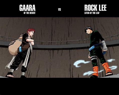 Gaara Vs Rock Lee Anime Naruto Gaara Naruto Shippuden Characters