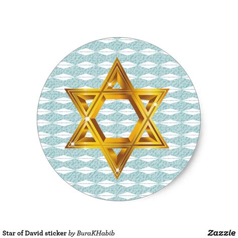 Star Of David Sticker Golden Star Elegant Chic Gold Geometric