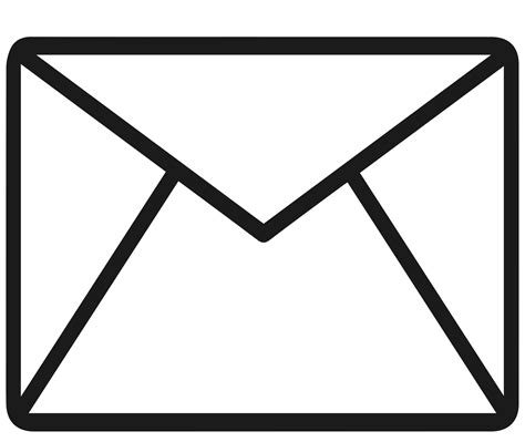 Email Envelope Outline Icon Png On Transparent Background 14455849 Png