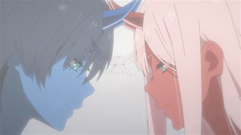 Darling In The Franxx Red Face Zero Two Blue Face Hiro Background Hd Anime Wallpapers Hd