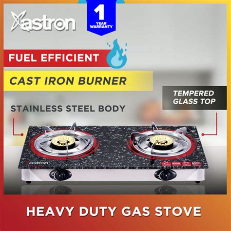 Astron Maxheat1 Single Burner Ceramic Gas Stove With Tempered Glass To