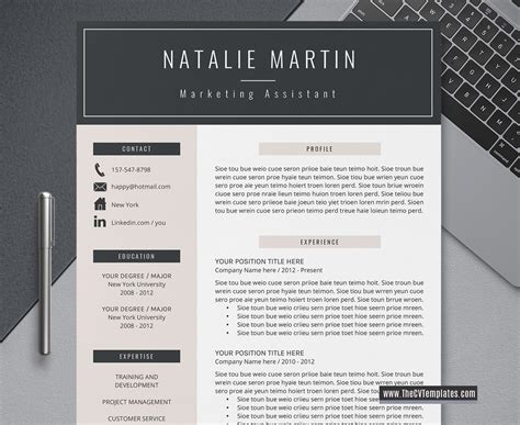 Why are cv examples for students important? CV Template for MS Word, Professional and Modern Resume ...