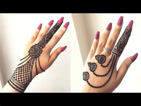 Finger mehndi ka design this simple mehndi design is only for the fingers of the hands. Top 2 back hand mehndi designs-Mehandi ka design 2020-Arabic jewellery mehndi design for bakra ...