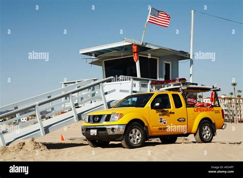 Lifeguard Truck With Tower Venice Beach Los Angeles County California