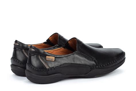 Pikolinos Leather San Telmo M1d Loafers Casual Shoes In Black For Men