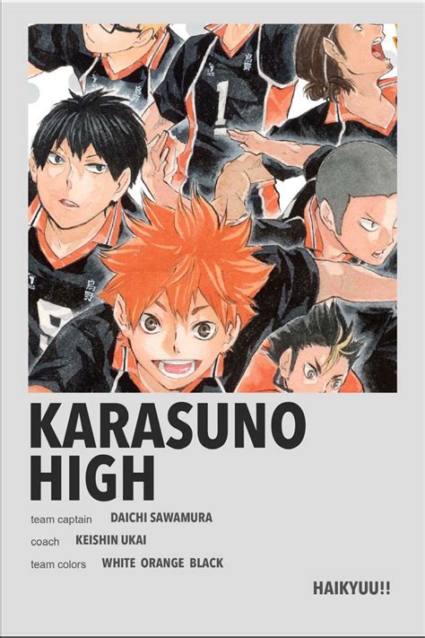 Karasuno High Film Posters Minimalist Haikyuu Anime Films