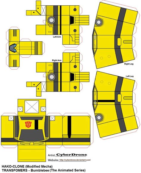 Paper Transformers Papercraft Bumblebee Gundam Tf Paper Model Papercraft