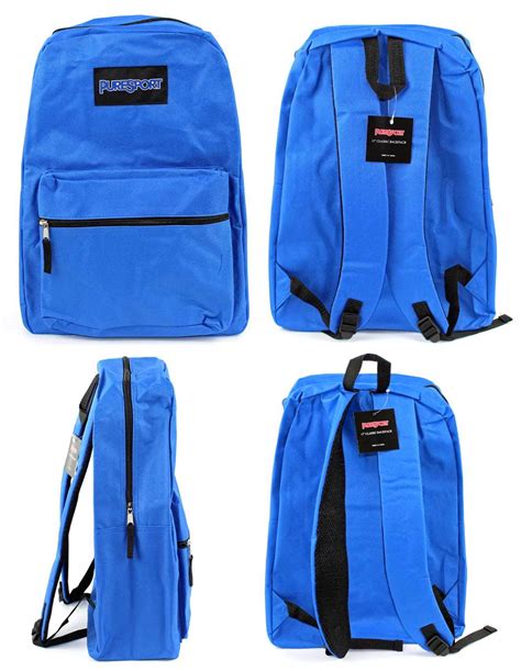 Bulk 17 Classic Backpacks Blue Wholesale School Supplies