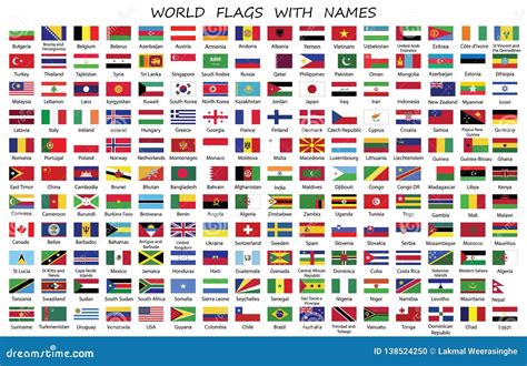 Flags Of The World With Names Of Countries