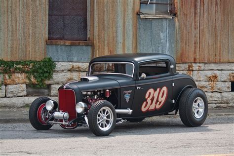 1932 Ford Coupe Hot Rod Rods Custom Retro Vintage Race Racing