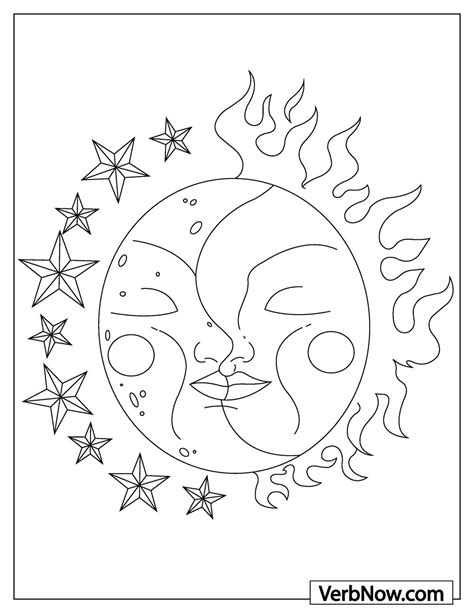 Free Sun And Moon Coloring Pages And Book For Download Printable Pdf