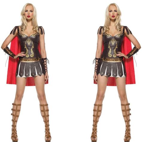 Centurian Romano Gladiador Disfraz Mujer Guerrera Disfraz Dama Vestido
