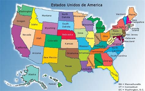 Debatir a xeografía Estados Unidos Mapa de estados unidos Mapa eeuu estados Mapa politico