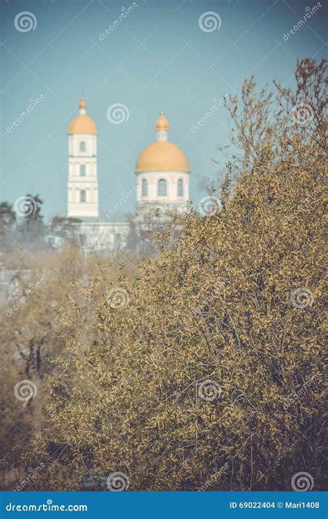 Tree And Blurry Church Stock Photo Image Of Pray Architecture 69022404