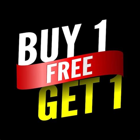 Premium Vector Buy 1 Free Get 1 Sale Banner With Red Ribbon