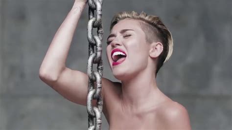 Miley Cyrus Cringes Over Wrecking Ball Video Youtube