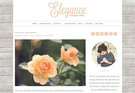 Feminine WordPress Theme: Elegance | Feminine wordpress theme, Blog themes wordpress, Wordpress ...