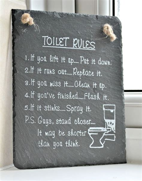Need an easy and free way to upgrade your bathroom decor? 16 Hilarious and Clever Bathroom Signs - Small Joys