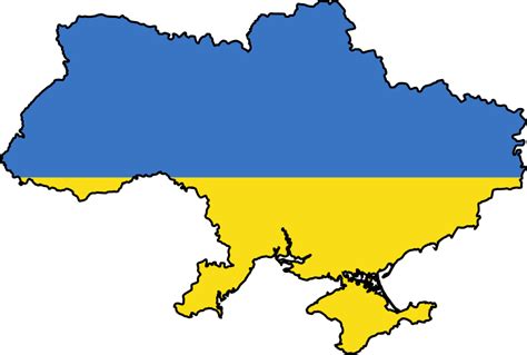 Ukraine Flag Map - MapSof.net png image