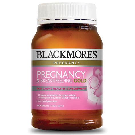 blackmores pregnancy and breastfeeding gold 180 capsules 400g shopee malaysia