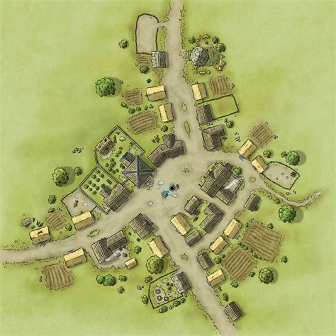 Map Of A Smallish Village Lynnrassa From Cartographers Guild