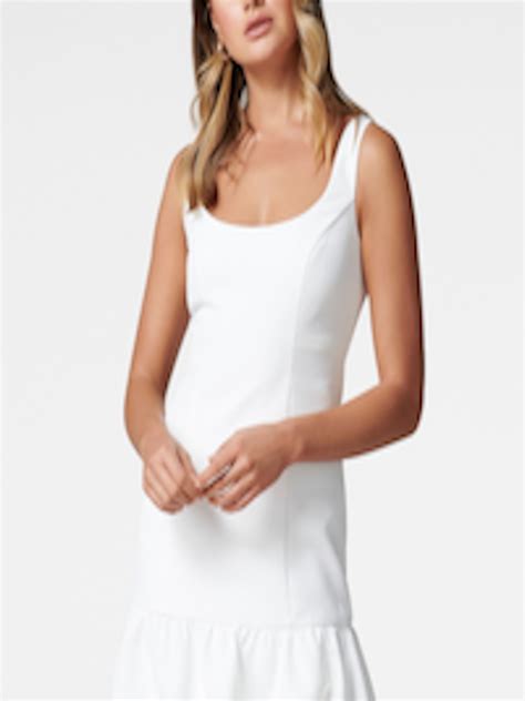 Buy Forever New Women White Solid Drop Waist Dress Dresses For Women 14029862 Myntra