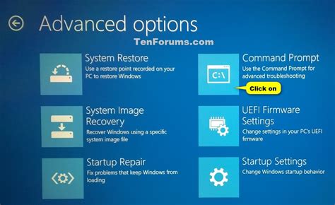 Open Command Prompt At Boot In Windows 10 Tutorials