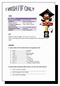 Wishes and Regrets (I Wish/ If Only) Worksheet English Games, English ...