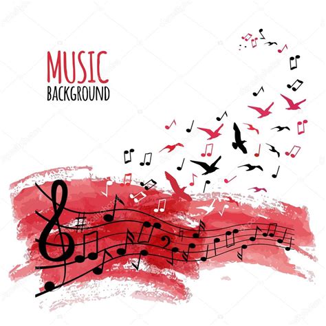 Various Music Notes On Stave Illustration Premium Vector In Adobe