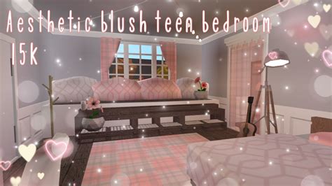 Aesthetic Blush Teen Bedroom 15k Bloxburg Speed Build YouTube