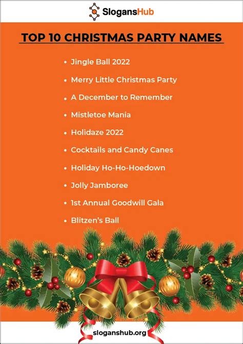350 Best Christmas Party Names Ideas Captions Event Names