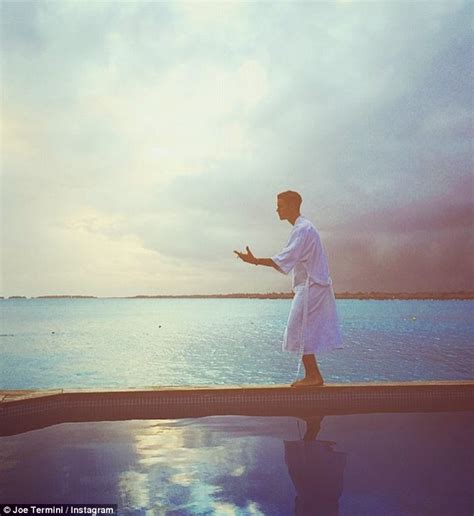 justin bieber s sidekick joe termini is attacked by reef shark on holiday daily mail online