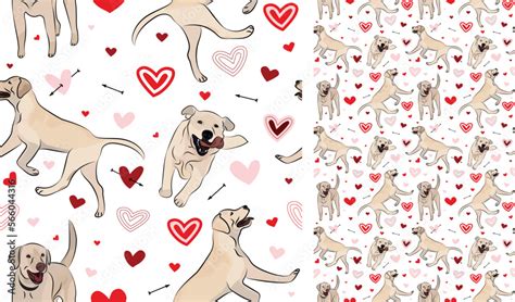 Labrador Retriever Dog Valentines Day Heart Wallpaper Love Doodles
