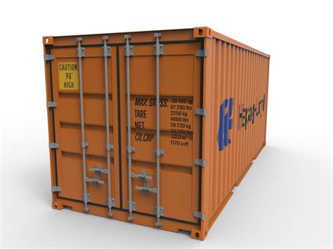20ft Shipping Container 3d Cad Model Library Grabcad
