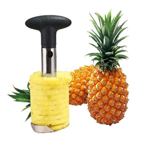 Stainless Steel Fruit Pineapple Cutter Spiral Corer Slicer Peeler