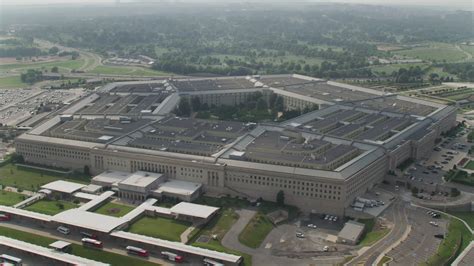 5k Stock Footage Aerial Video Orbiting Around The Pentagon In