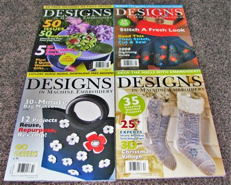 Designs In Machine Embroidery Magazine Year 2008 The Authority On All