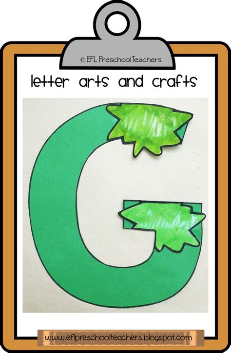 Letters Arts And Crafts Collectionletter G As In Green Letter Art