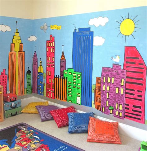 Fun Playroom Mural Kids Wall Murals Kids Room Wall Art Kids Room Wall