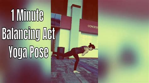 1 minute quick yoga move balancing act hips and glutes hope zvara youtube