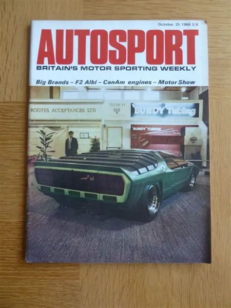 Autosport Magazine 25 Oct 1968 Motor Show Albi Gp Savage 2 Test F3