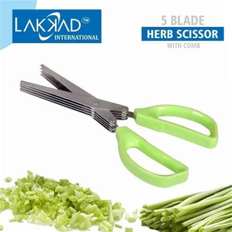 Abs Plastic Nd Stainless Steel Multicolor 5 Blade Herb Scissor At Rs 80