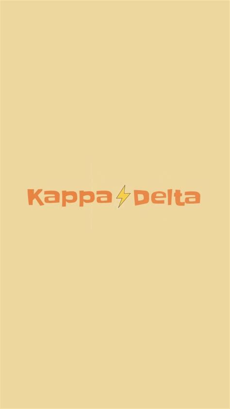 The Logo For Kappa Delta Is Shown On A Yellow Background With An Orange
