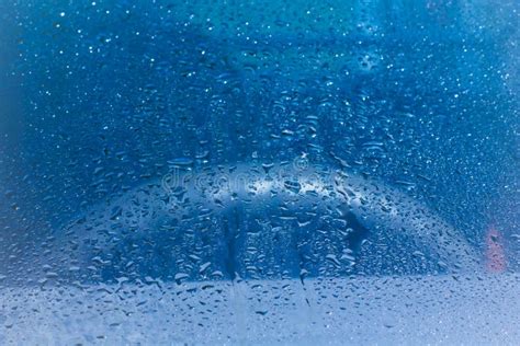 Rain Drops On Window Weather Water On The Background Stock Image