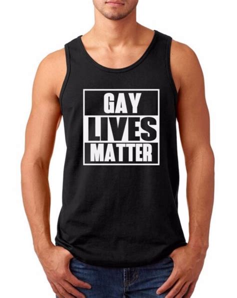Mens Tank Top Gay Lives Matter Shirt Tolerance Lgbt Lesbian Gay